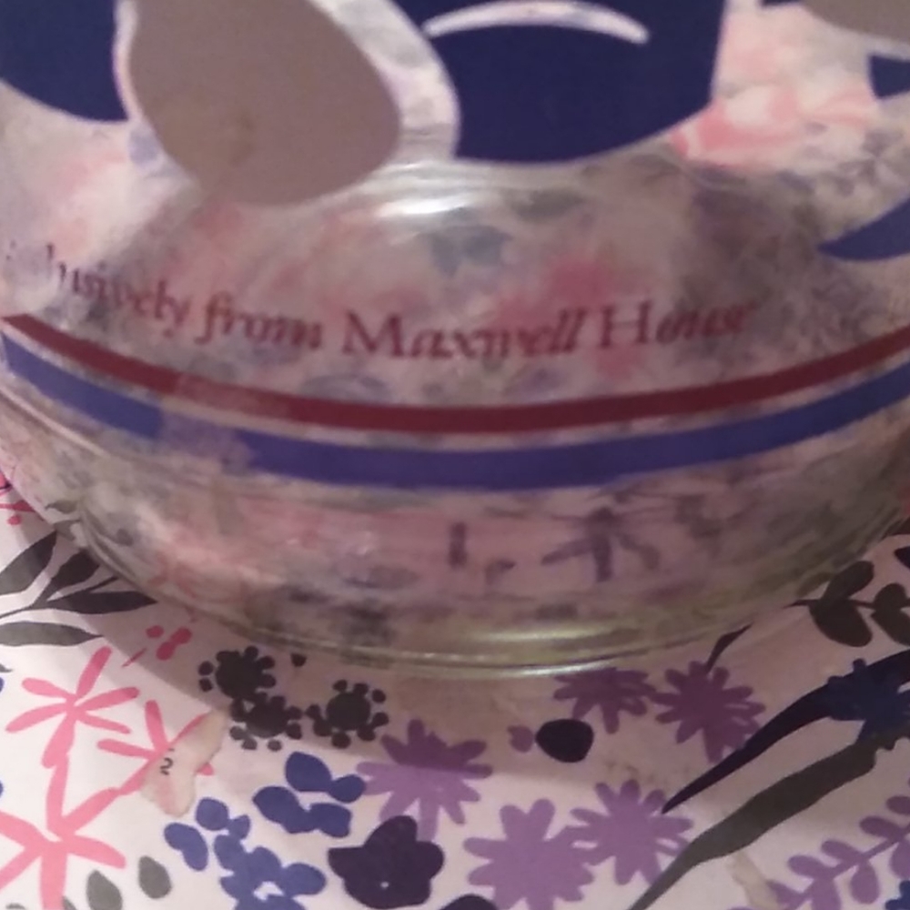 Vintage Glass Jar for "Maxwell House Coffee"